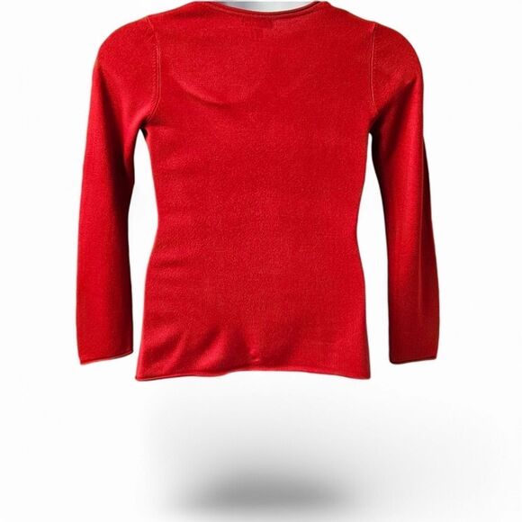 WHITE STAG CLASSIC RED V- NECK LONGSLEEVE SWEATER SIZE SMALL - Picture 7 of 13